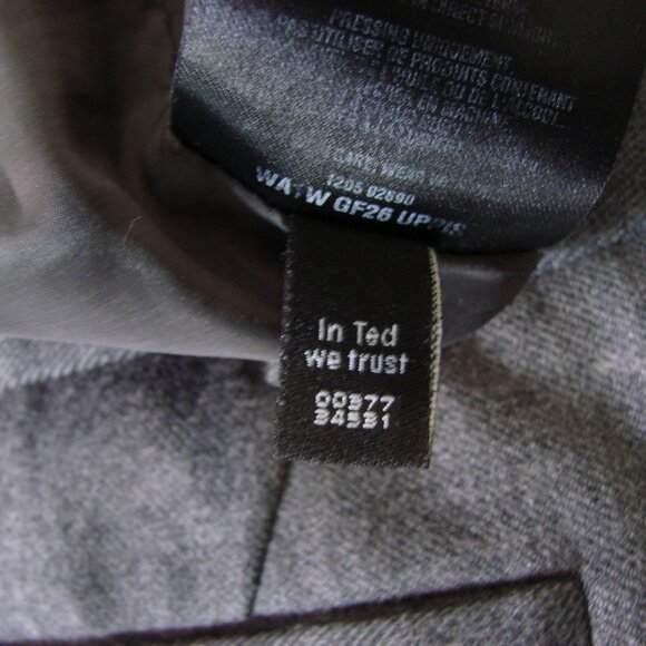 Ted Baker London Dark Gray Virgin Wool Dress Pants Trousers Size 8 - Picture 14 of 15